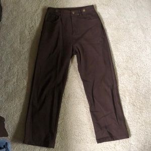 Brown straight leg jeans